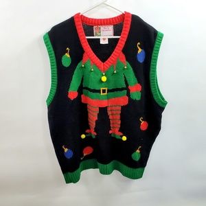 Merry Christmas Mens Sweater Vest Plus Size XXL